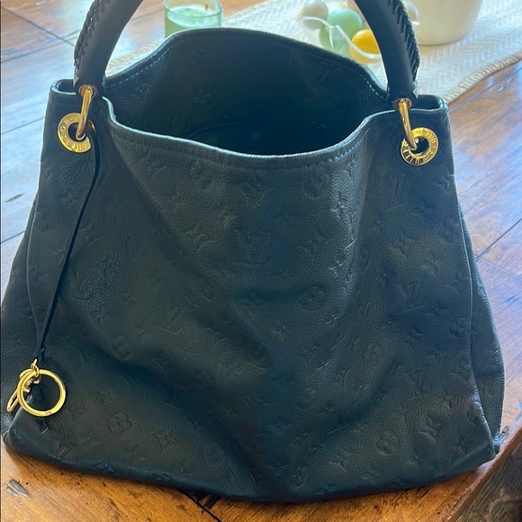 🌸HP🌸Louis Vuitton empreinte leather artsy MM Blue Designer Tote Bag - Picture 2 of 13
